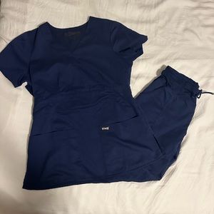 Greys anatomy scrub set - size Small - navy blue